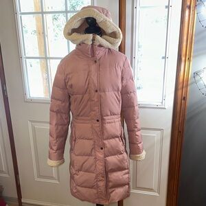 Kate Spade Blush Hooded Puffer Down Coat